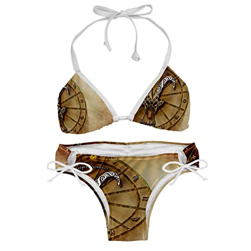 Bikini Capricorne Multicolore Maillot de Bain Imprimé Astrologie Femme XS