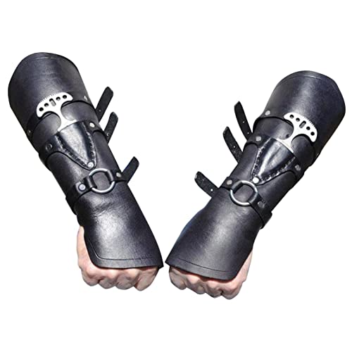 manopla medieval, braçadeira couro Steampunk braçadeira aperto ajustável Equipamento proteção para c