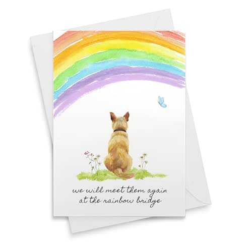 Sympathy card Pet sympathy card, Rainbow Bridge Dog