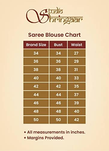 Studio Shringaar Women's Half Sleeve Brocade Readymade Saree Blouse