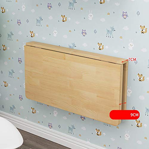 Table murale pliante à abattants en bois blanc pour ordinateur