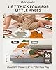 Joypony Baby Play Mat for Floor 50×50in, Quilted 1.6in Extra Thick Crawling Mat for Toddlers, Non-Slip Kids Play Mats for Playpen with Washable Removable Cover, Boho #1