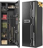KAER Large Gun Safe,10-12 Gun Cabinet for Home with Electronic Keypad | Secure Rifle & Shotgun Safe with Adjustable Shelf, Rifle Rack for Pistols and Ammunition Storage