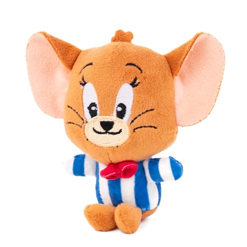 Image of Mirada Official Tom & Jerry Hanging Jerry Soft Toy - 12cm | Cute & Lightweight Plush Keychain for Kids, Girls & Boys | Adorable Mini Stuffed Character for Bags, Gifting & Collectible Fans