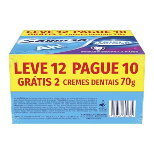 Creme Dental Limpeza completa Sorriso Sorriso Tripla limpeza completa Tripla Limpeza Completa 70g Le