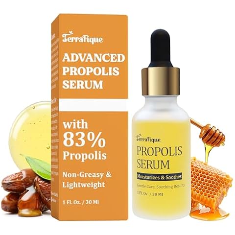 Terrafique Advanced Propolis Serum with Niacinamide - 83% Propolis Serum for Face Anti Aging - Face Serum For Dry Skin - Facial Serum For Women - 1 Fl. Oz. Cover