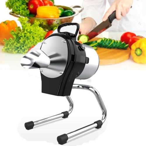 Image of AWAYDD Electric Vegetable Shredded Cutting Machine, Food Chopper, Kitchen Vegetable and Fruit Blender Chopper, 1-5mm Thickness Adjustable, 6000 RPM High Speed, for Restaurants & Home Kitchen