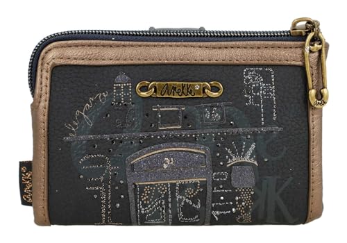 Porte-monnaie Anekke Boutique souple bleu marine avec protection RFID