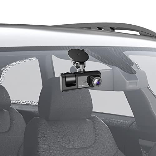 Oewnvmd 3 Camera Lens Front and Rear Inside Dashcam HD 1080P Video Recorder Night Vision, Black - Image 2