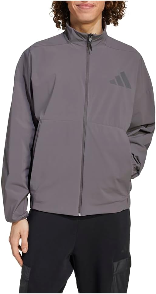 adidas Mens Z.N.E. Woven Jacket Athletic Outerwear Casual - Grey - Image 2