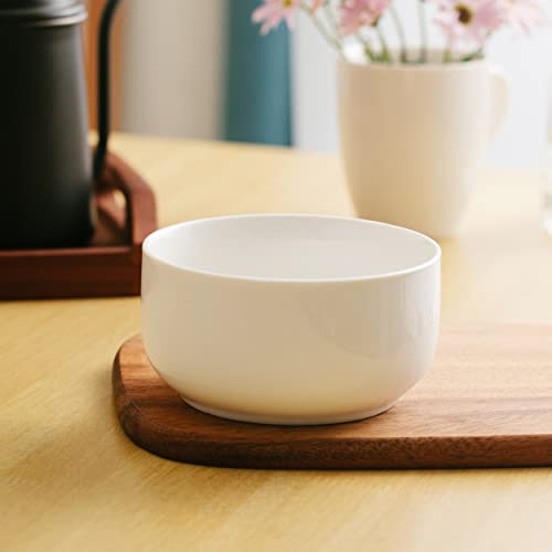 Brew To A Tea Btat- White Cereal Bowls, Set Of 6, 22 Ounces, Itchen Bowls, Soup Bowls, White Bowls, Salad Bowls, Cereal Bowl, Salad Bowl Set, Microwave Safe Bowls, Rice Bowls, Bowls Set, Dinner Bowls #TOP4