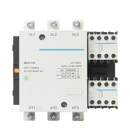 Contacteur triphasé NC2-115 pour armoire électrique industrielle 380V