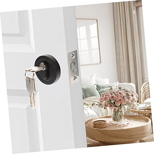 Angoily Maçaneta De Porta De Bolso Preto 2 Peças Maçaneta De Porta Interna Chave De Porta Maçanetas