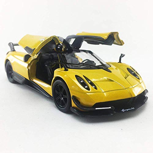 Kinsmart 2016 Pagani Huayra Bc Yellow 5" 1:38 Scale Die Cast Metal Model Toy Car W/Pullback Action #TOP15