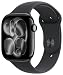 Apple Watch Series 11 GPS 42 mm Smartwatch mit tiefschwarzem Aluminiumgehäuse mit schwarzem Sportband S/M, Schlafpunkt, Fitness-Tracker, Gesundheitsüberwachung, Always-On-Display, wasserabweisend