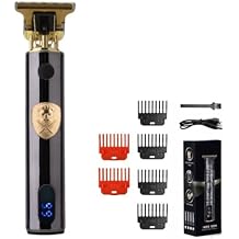 Razors T9 USB Electric Barber Rechargeable New Barber Mens Razor Hair Clipper Professional Mega Zero Finishing Machine Ceramic ShaverLCD ABS Black