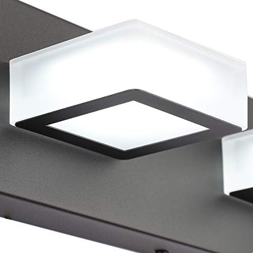 Ralbay LED Modern Black Bathroom Vanity Light 6 Light Acrylic Matte Black Modern Bathroom Vanity Lighting Fixtures Black Vanity Light for Bathroom - 1