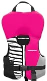 Airhead Infant Type II Life Jacket | US Coast Guard Approved | Closed Sided, Quick-Dry | Secure Buckles & Zipper | Wicked Kwik-Dry NeoLite Flex | Hot Pink