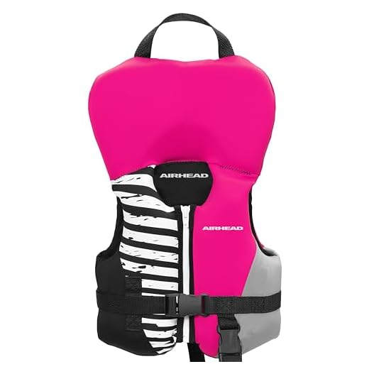 Airhead Infant's Wicked Neolite Kwik-Dry Flex Life Jacket, Coast Guard Approved, Hot Pink