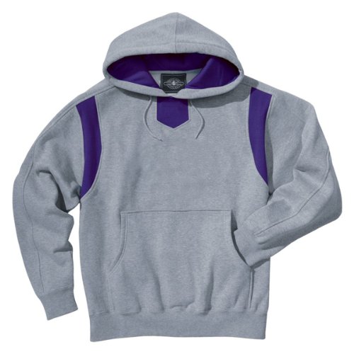 Charles River Apparel Spirit Logo Hooded Sweatshirt, Oxford/Purple, Extra Large #TOP9
