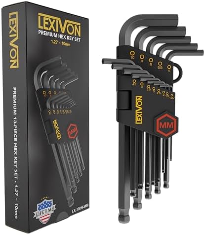 LEXIVON Allen Wrench Set, 13-Piece Premium Metric Hex Keys, L-Sha...