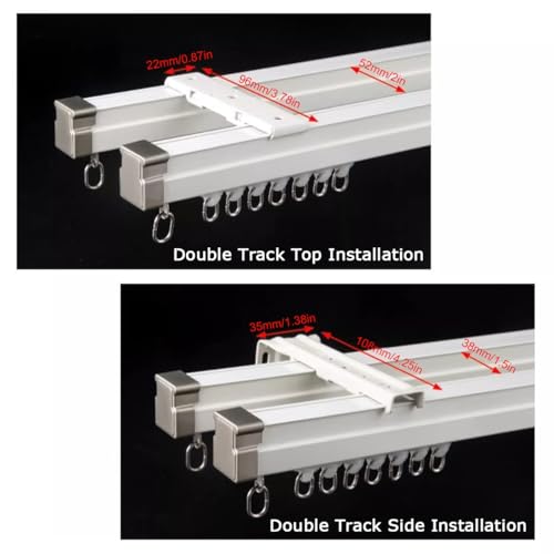 Riel de tren flexible doblable doble curvo y recto de 480 cm ajustable 8