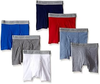 Hanes Toddler Boys Dyed Boxer Briefs, Assorted, 7-Pack, X-Large