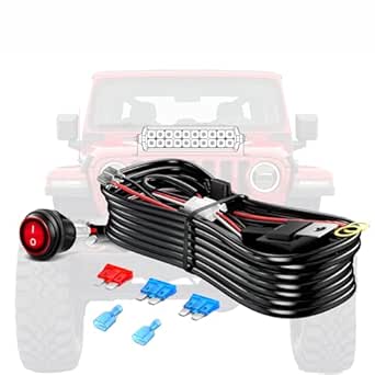 Engine Cable Set Under Key Double Positive Cable LED Button IP67 Fuse Relay 300w 40A - View #11