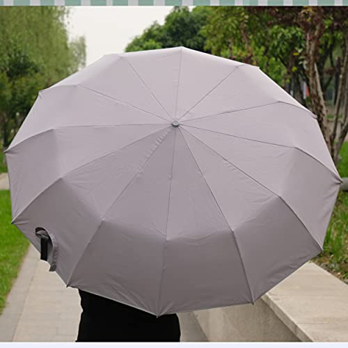 Image of BAODINI Windproof Compact Rain Umbrella for Travel 42 /46 Inch Premium Fabric Auto Open Perfect for Purse and Backpack Portable Umbrella for Women and Men