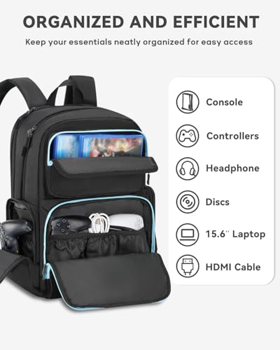 image for Deegotech Carrying Case Fit for PS5/PS5 Pro/PS5 Slim, Protective Trave