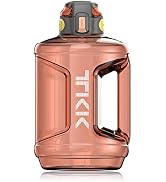 TKK 64oz BPA Free Water Bottle with Straw & Handle for Daily & Gym Use