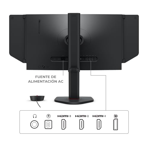 Image of BenQ Zowie XL2586X+ | 24.1 | Fast TN 600Hz Gaming Monitor for Esports (FPS) | Motion Clarity DyAc2 | XL Setting to Share | Shiel| Precise Height Adjust| Vivid Color Film| S-Switch (Black)