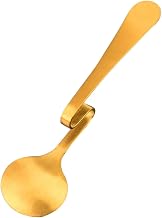 DOITOOL Cucchiaio da Marmellata in Acciaio Inossidabile Oro Manico, Multifunzione per Uso Domestico e Hotel, Design Curvo Appendibile
