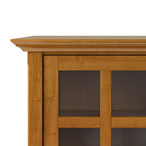 SIMPLIHOME Acadian SOLID WOOD 60 inch Wide Transitional TV Media Stand in Light Golden Brown For TVs up to 65 inches for the Living Room and Entertainment Center - Image 6