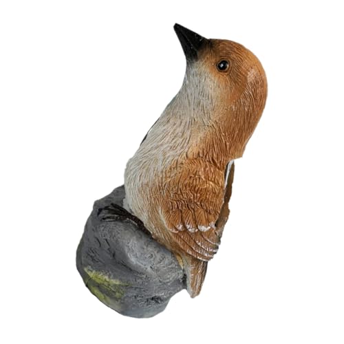 TOYANDONA Statue Oiseau Lampe Solaire Extérieure en Résine LED pour Jardin
