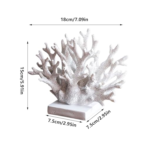 Statue de corail en résine décorative pour table et étagère de salon - 6