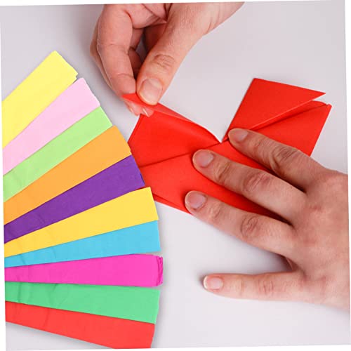 Exceart 60 Sheets Colored Crepe Paper Present Wrapping Paper Double Sided Origami Paper Flower Wrapping Paper Foldable Craft Paper Crepe Origami Paper Gift Packaging Paper Foldable Paper #TOP1