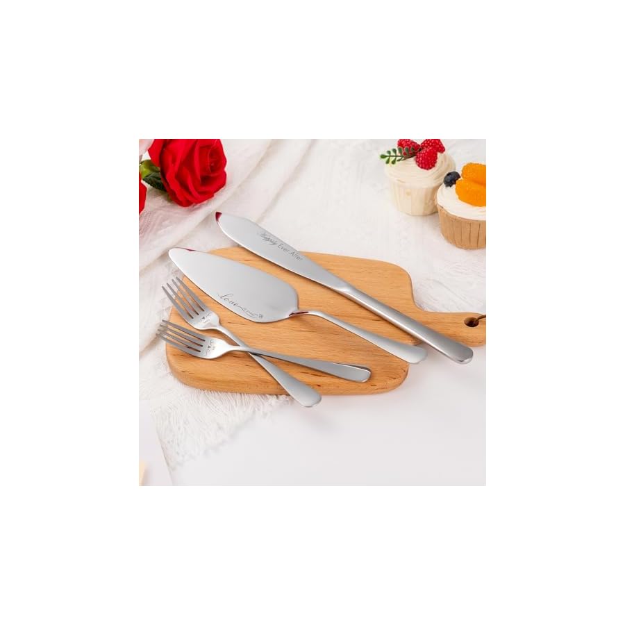Wedding-Cake-Knife-and-Server-Set-Cake-Cutting-Set-for-Wedding-Cake-Cutter-Set-for-Wedding-Engagement-Gifts-for-Couples-Silver iooiluxry Wedding Cake Knife and Server Set, Cake Cutting Set for Wedding, Cake Cutter Set for Wedding Engagement Gifts for Couples (Silver)