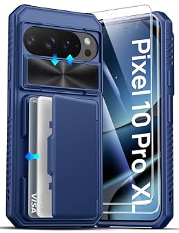 ATATOO for Google Pixel 10 Pro XL Case Wallet, 2X Screen Protector, Blue