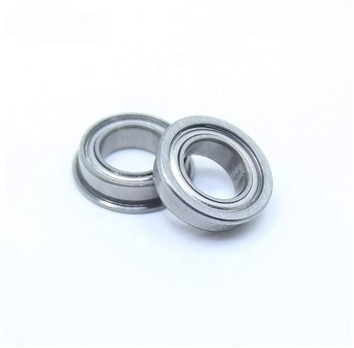 HYUJNAFZR TMP1105 Flange Ball Bearings 10 PCS MF106ZZ Flange Deep Groove Ball Bearing ABEC-1 Chrome Steel Miniature Flanged Ball Bearings Size 6x10x3mm