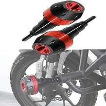 2Pcs Motorcycle Modified Exhaust Anti-Fall Stick for Suzuki Hayabusa 2000-2024, Engine Anti-Collision Protection Ball Protection Bar Frame Slider Crash Protector,B Red
