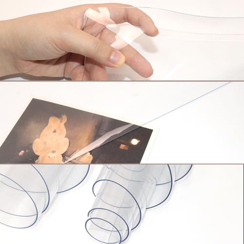 BLESWIN Clear Desk Mat, Transparent Writing Desk Mat, Durable Waterproof Multi-Functional Table Protector with Non-Slip Adhesive, 23.62 x 47.24 Inches, Suitable for Home and Office by BLESWIN - Image 5