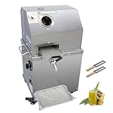 INTSUPERMAI Commercial Sugar Cane Press Juicer Machine with Cleaning Port 304 Stainless Steel Rollers Three Rollers Sugarcane Juice Extractor for Commercial Home Use 110V 750W