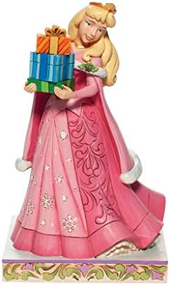 Enesco Jim Shore Disney Traditions Sleeping Beauty Christmas Aurora Figurine, 7 Inch, Multicolor