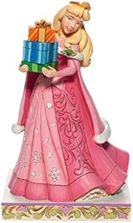 Enesco Jim Shore Disney Traditions Sleeping Beauty Christmas Aurora Figurine, 7 Inch, Multicolor