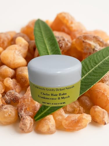 Chebe, Amla, Fenugreek Hair Growth Balm With Shea Butter, Olive Oil, Avocado Oil,Natural Hair Treatment Balm For Thinning Hair Line, Alopecia Hair Loss Restorative Edges Balm (Frankincense + Myrrh)