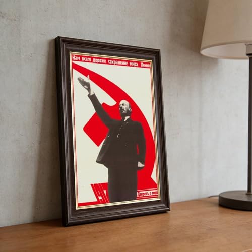 Toile propagande soviétique Lénine déco murale rétro affiche russe cadre