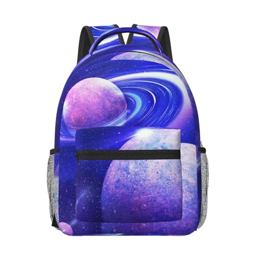 Sac à dos confortable Planet Print résistant à l'eau pour protéger les cours des enfants