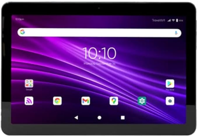 TravelWifi Sapphire Tablet, 10.1" Full HD Touch Screen, Android 11 & Qualcomm Snapdragon 662, 4G LTE, 8 GB RAM, 64 GB Internal Memory, 8 MP Rear & 2 MP Front Camera, CloudSIM Technology