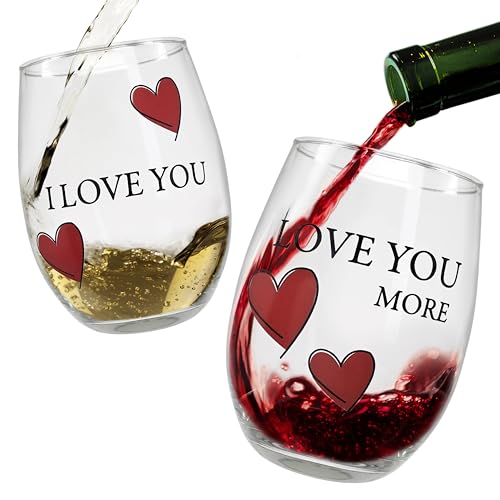 Lovers Stemless Wine Glasses
